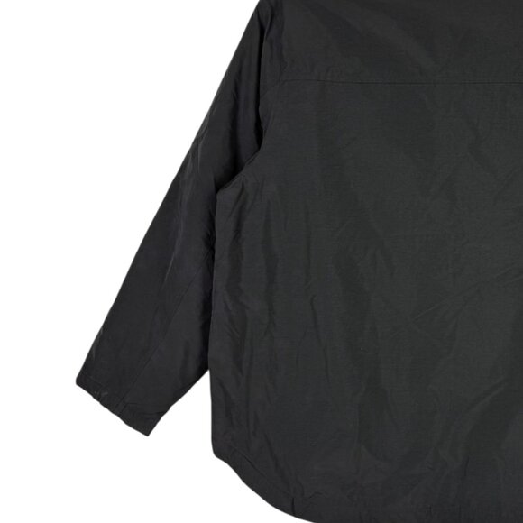 Time And Tru Women's Snap Button Nylon Black Quilted Jacket Size 1X 16W-18W NWOT - Picture 6 of 10